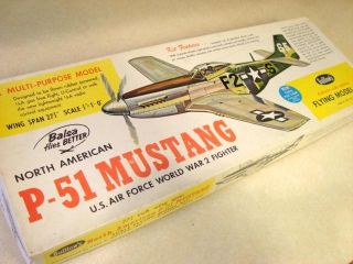 Guillows P 51 Mustang Flying Model Airplane Kit Kit 402