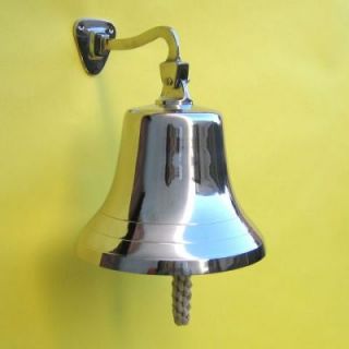 Solid Chrome Bell 10 Nautical Home Wall Decor