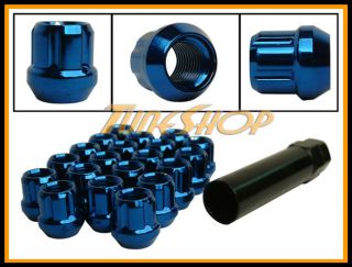 Spline Tuner Lock Lug Nuts 12x1 25 1 25 Acorn Wheel Rim Blue N