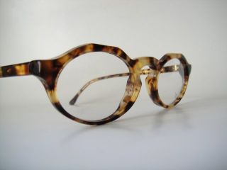 Domino Eyeglasses Spectacles Frames Tortoise Round Vintage Mens