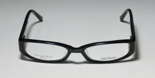 New Vera Wang V033 49 16 132 Black Genuine Wood Insert Eyeglass