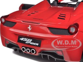 Ferrari 458 Italia Spider Red Elite Edition 1 18 by Hotwheels W1177