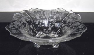 Gorgeous Cambridge Rose Point 4 Footed Flared Rim Bowl