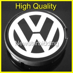 VW 55mm Emblem Wheel Center Caps Passat Jetta Golf 6N0601171 Good