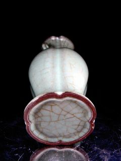 Antique Chinese Estate Guan Type Pale Celadon Vase Qing Dynasty Dish