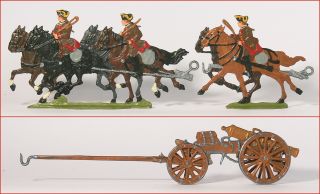 German Tin Flats Seven Years War Austrian Horse Drawn Artillery 1760