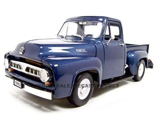 1953 Ford F100 Pickup Dark Blue 1 18 Diecast Model