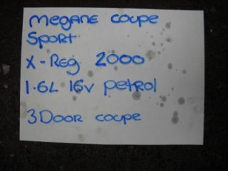 Renault Megane Coupe 1 6 16V One Ignition Coil Pack