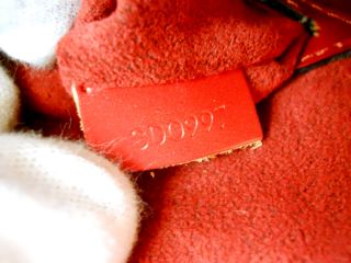 Louis Vuitton Epi Red Alma Handbag w Shoulder Strap 100 Authentic