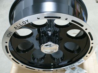 16 ion Alloy 174 Black Ford Chevy Wheels Rims Beadlock