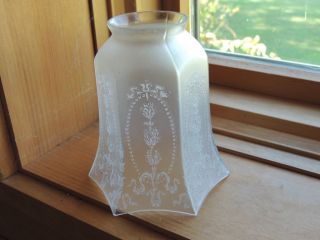 Antique Victorian Glass Gas Lamp Shade Globe Light Fixture Chandelier