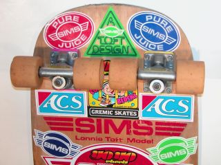 Vintage Skateboard Lonnie Toft 8 Wheeler Sims Dog Town