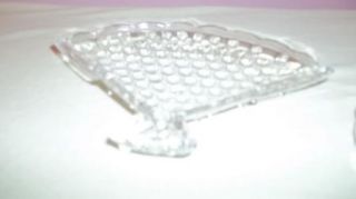 Shell Shaped Soap Dish Bubbbled Pressed Glass Fans