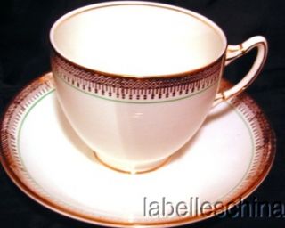 Adderley Teacup and Saucer Heavy Art Deco Gilt Design Pattern 838958