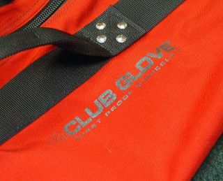 Club Glove Burst Proof with Wheels II Red Travel Case Bag w Stiff Arm