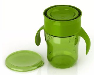 Avent Spill Proof Drinking Green Cup 12m+ BPA FREE Natural 9oz Sippy