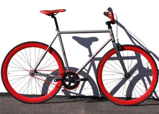 Fixed Gear Bike Fixie Bike Road Bicycle w BMX Handlbar Sz 48 52 56 cm