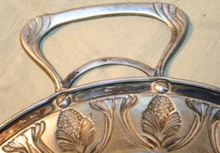 Silver Plated Antique Art Nouveau Signed Footed Twin Handled Bon Bon