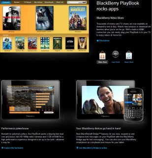 New Blackberry Playbook 32GB 7 Tablet 1 GHz Dual Core Processor Multi