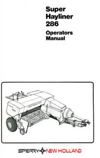New Holland 286 Super Hayliner Baler Service Manual Paper Manual