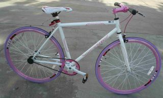 Fixie Fixed Gear Racing Bicycle Bike RD 269 53cm Lady White