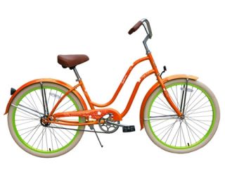 New 26 Beach Cruiser Bicycle Lady Sakura Orange