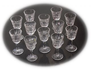 12 Waterford Lismore Small Liqueur Cordial Glasses 1 Oz