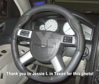 05 10 Chrysler 300 300C Black Leather Steering Wheel