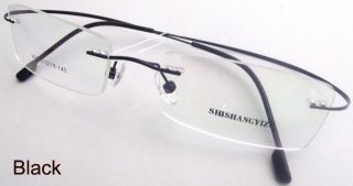 New Black Rimless Light Flexible Eyeglass Frame Eyewear Spectacles 302