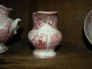 Antique Adams Palestine Staffordshire Porcelain Tea Set