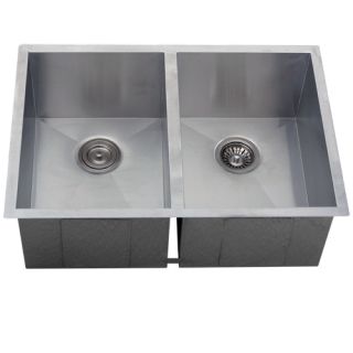 Undermount Stainless Steel Kitchen Sink Double Bowl 16g