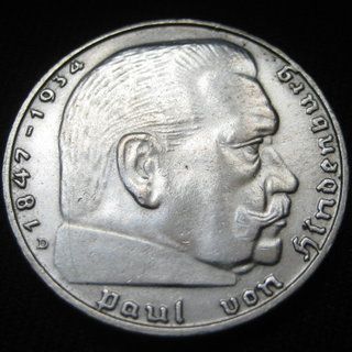 Nazi Silver Error Coin RARE Germany 3rd Reich 1939 D 2 Reichsmark KM