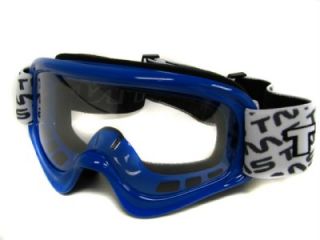 Youth Blue Off Road Goggles Motocross Dirt Bike ATV MX