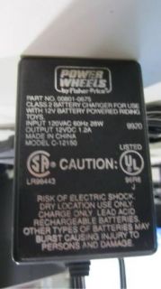 Power Wheels 12V Battery Charger C12150 Probe Style