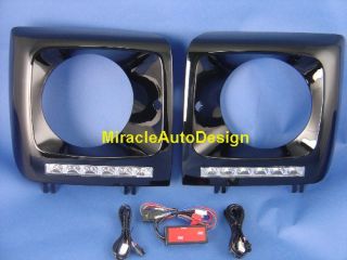 W463 Head Lamp Cover BK with Daytime Running LED Lights 86 11 Mercedes