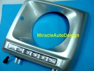 Head Lamp Cover Silver w Daytime Running LED 1990 2012 Mercedes W463 G