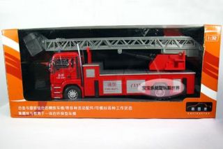 New 1 32 Man Fire Fighting Truck Alloy Diecast Model Car with Box Red