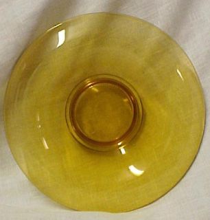 Amber Depression Glass Rolled Rim Console Bowl Center