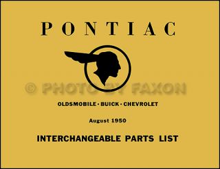 Pontiac Parts Interchange Manual 1950 1949 1948 1947 1946 1942 1941