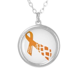 Orange Ribbon for Multiple Sclerosis Pendants