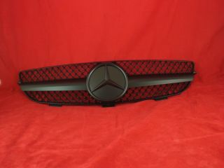 Mercedes Benz C209 W209 A209 CLK Grill Kühlergrill + Stern matt