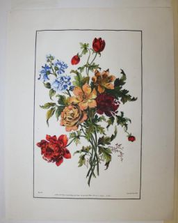 Blumen Blumenbukett kol. Kupferstich Demarteau um 1780
