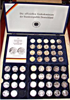 BRD Komplettsatz aller 10 Euro Münzen aus Silber 2002 2011