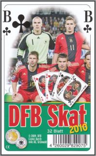 DFB Skat Kartenspiel 2010 Fußball Ball Karten Neu