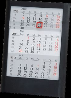 Kalender   3 Monats Tischkalender 2013 2014   schwarz mit