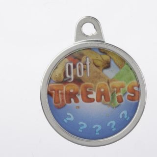 TagWorks Personalized Dome "Got Treats" Pet Tag   ID Tags   Collars, Harnesses & Leashes
