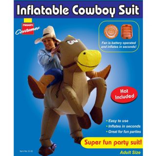 Aufblasbares Comboy auf Pferd Erwachsenen Kostüm Verkleidung Party