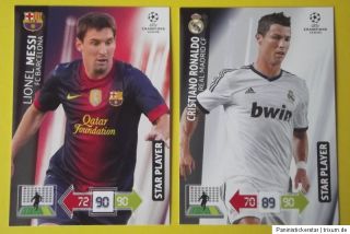 Panini Champions League CL 2012 2013 Messi Ronaldo Starplayer