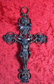 antikes Kruzifix   13 Lot Silber   grosses Silber Kreuz   20cm
