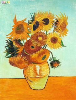 VAN GOGH 12 SONNENBLUMEN k67373n 90x120cm ÖLGEMÄLDE